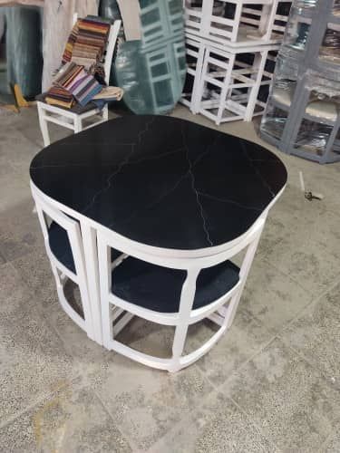 میز و صندلی ناهارخوری کمجا چوبی چهار نفره