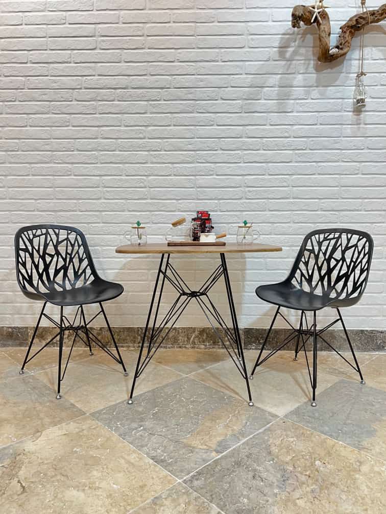 میز و صندلی ناهار خوری دو نفره فایبر