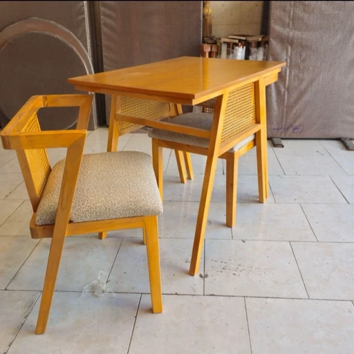 میز صندلی ناهار خوری کمجا دو نفره مدل حصیری نقد و اقساط