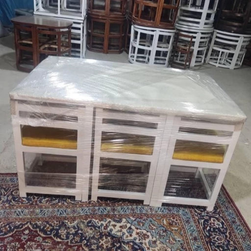 میز و صندلی ناهار خوری شش نفره کم جا