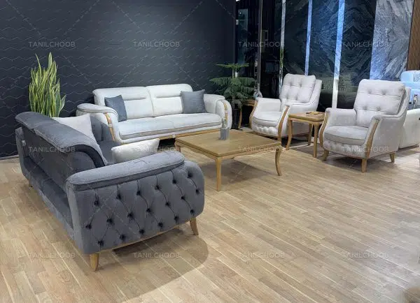 مبل راحتی چستر مدل لاوین 8 نفره کلاف روسی