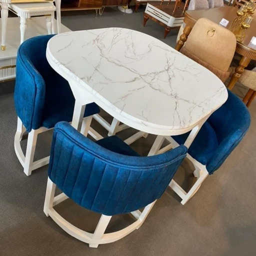 میز صندلی ناهار خوری چهار نفره  مدل کم جا