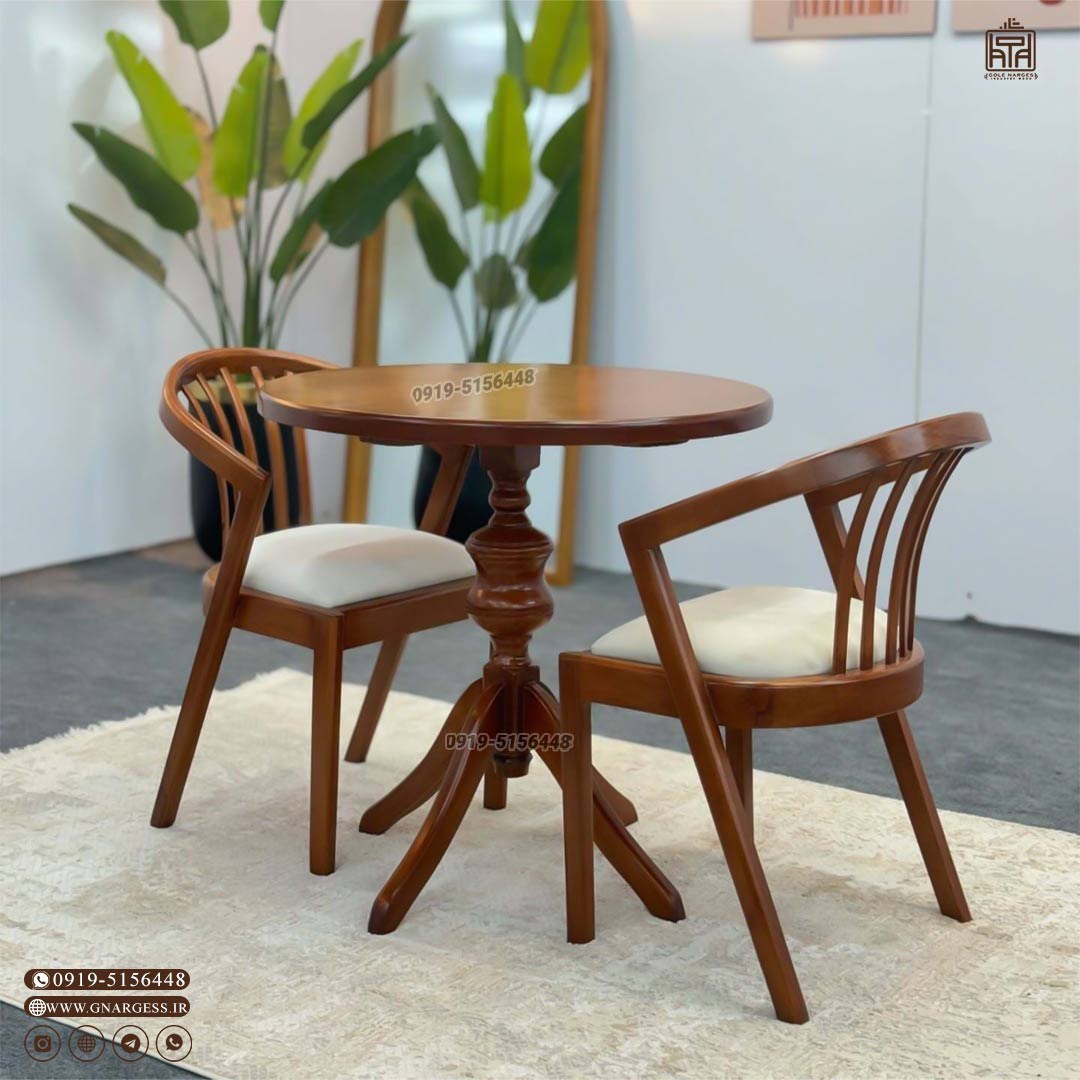 میز ناهارخوری دو نفره مدل سبدی