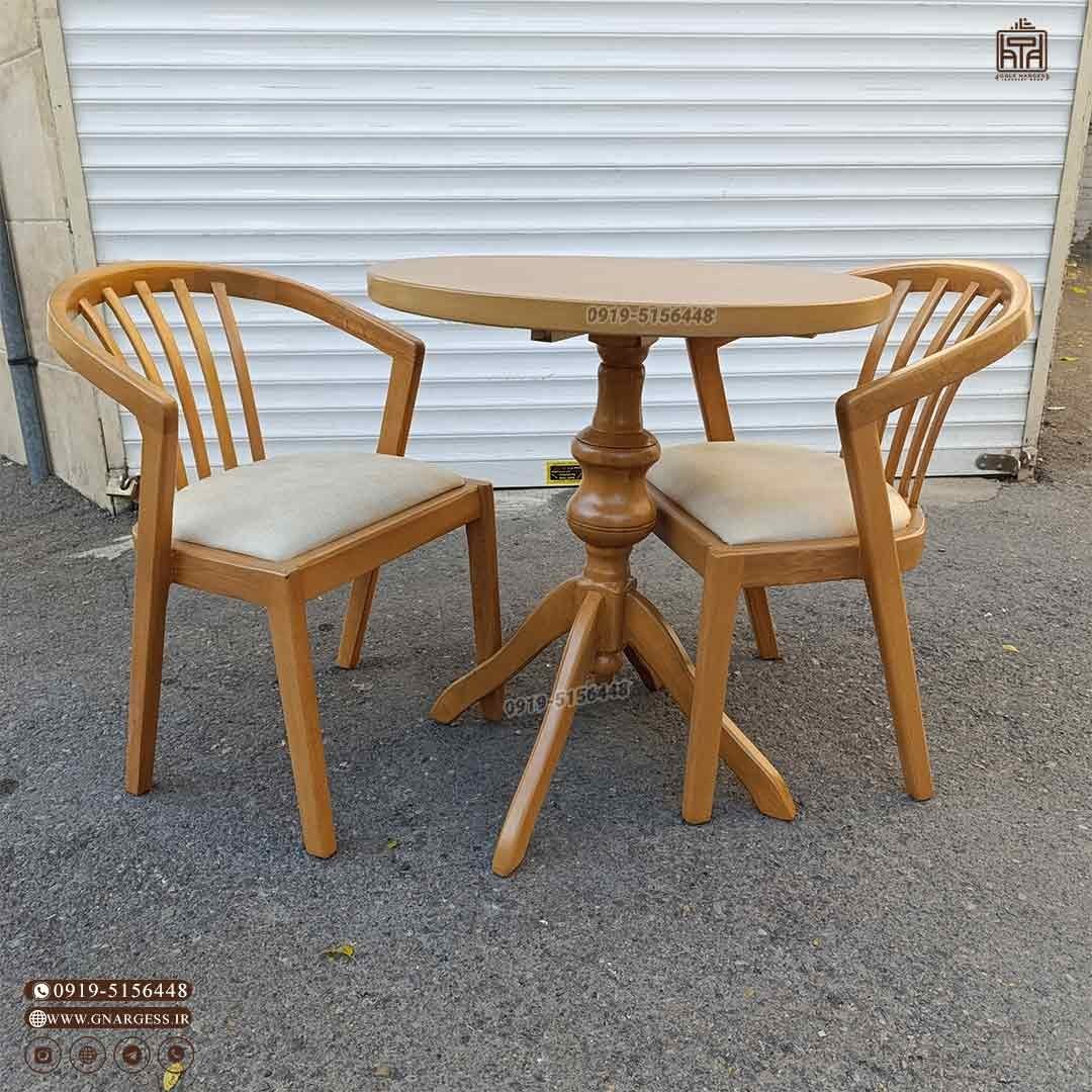 میز صندلی دو نفره سبدی