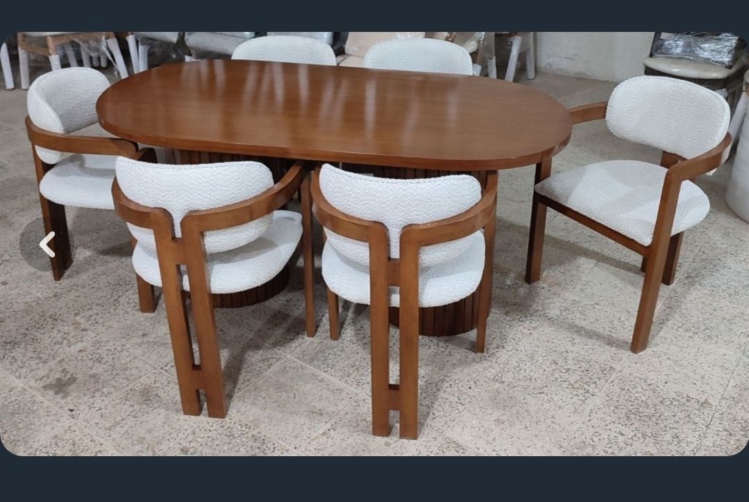 ست نیز و صندلی ناهار خوری چهار نفره اچ متریال چوب و پارچه مرغوب