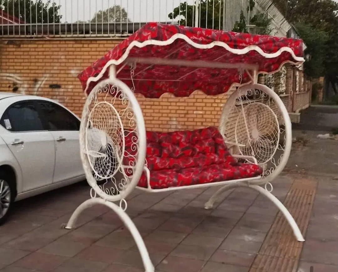تاب ریلکسی سه نفره باغی فلز استاتیک کوره ای